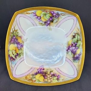 Vintage Jaeger & Co. Large 9" Square Fruit Bowl